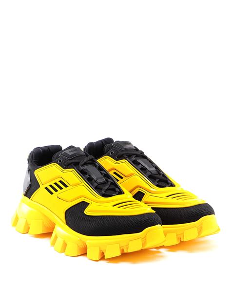 prada cloudbust black and yellow|prada cloudbust thunder sequined sneakers.